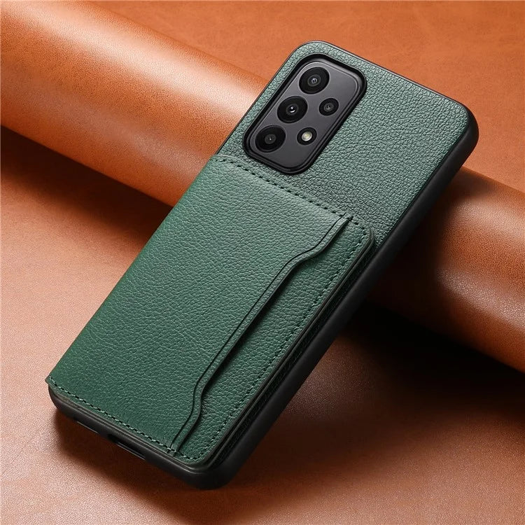 For Samsung Galaxy A23 4G / A23 5G (Global Version) Case Calf Texture Kickstand Smart Phone Cover