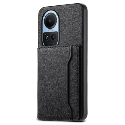For Oppo Reno10 5G (Global) Case Phone Protective Cover Calf Texture Card Slots Shell