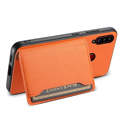 For Samsung Galaxy A20s Phone Case Card Slots Kickstand Phone Cover Calf Texture