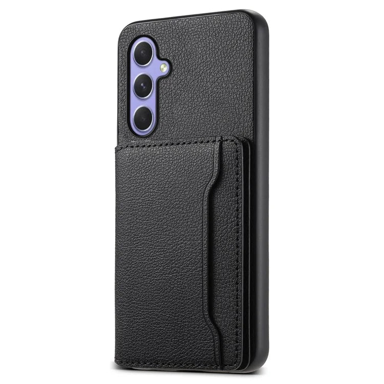 For Samsung Galaxy A54 5G Shockproof Case Card Slots TPU+PC+PU Kickstand Phone Cover