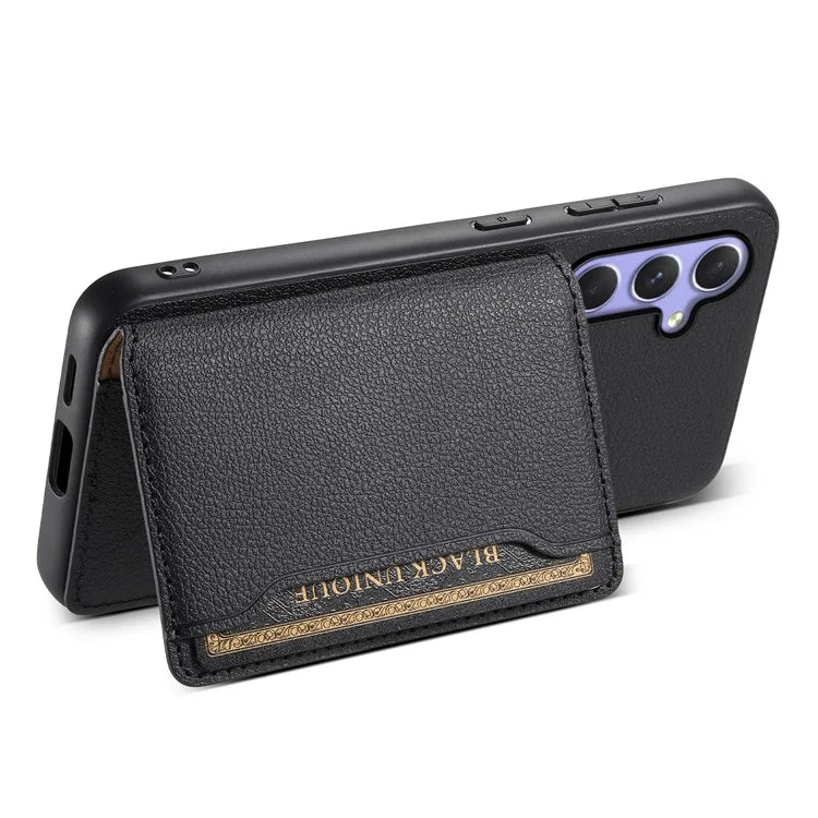 For Samsung Galaxy A54 5G Shockproof Case Card Slots TPU+PC+PU Kickstand Phone Cover