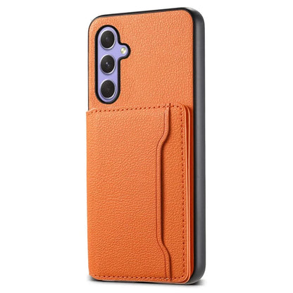 For Samsung Galaxy A54 5G Shockproof Case Card Slots TPU+PC+PU Kickstand Phone Cover