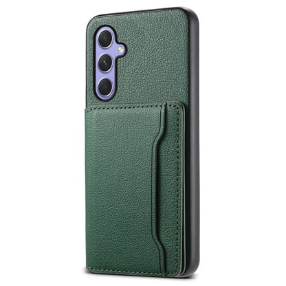 For Samsung Galaxy A54 5G Shockproof Case Card Slots TPU+PC+PU Kickstand Phone Cover