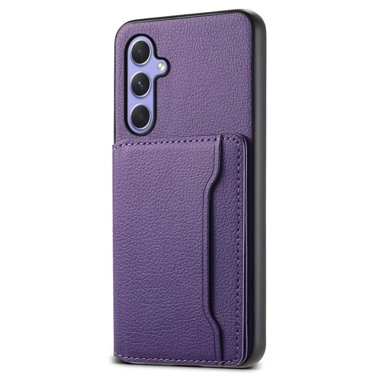 For Samsung Galaxy A54 5G Shockproof Case Card Slots TPU+PC+PU Kickstand Phone Cover