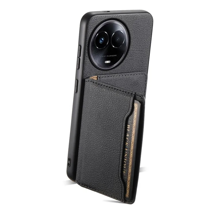 For Realme 11 5G (Global) Cover Phone Protective Shell Calf Texture Card Slots Case