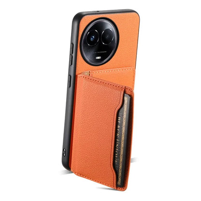 For Realme 11 5G (Global) Cover Phone Protective Shell Calf Texture Card Slots Case