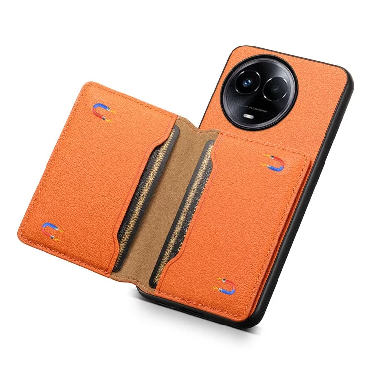 For Realme 11 5G (Global) Cover Phone Protective Shell Calf Texture Card Slots Case