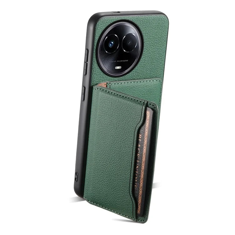 For Realme 11 5G (Global) Cover Phone Protective Shell Calf Texture Card Slots Case