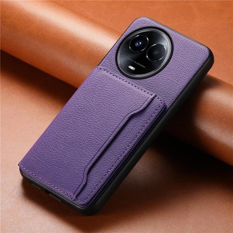 For Realme 11 5G (Global) Cover Phone Protective Shell Calf Texture Card Slots Case