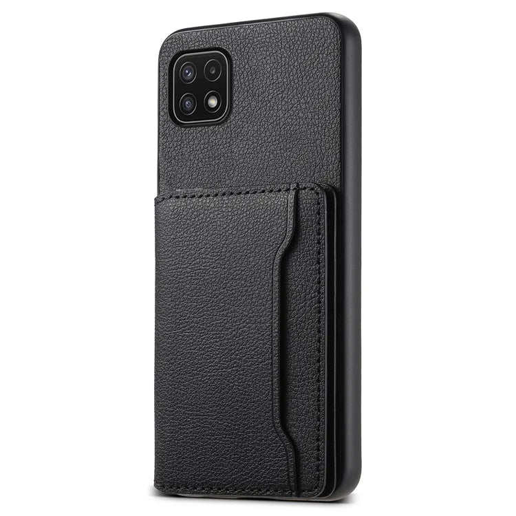 For Samsung Galaxy A22 5G (EU Version) Phone Case Calf Texture Card Slots Leather Back Cover