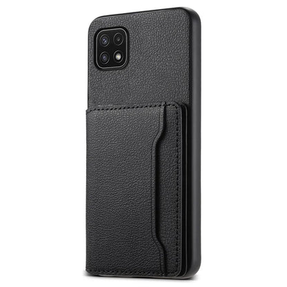 For Samsung Galaxy A22 5G (EU Version) Phone Case Calf Texture Card Slots Leather Back Cover