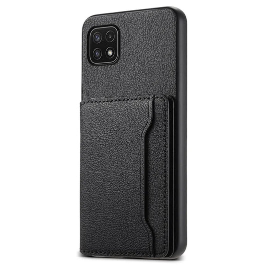 For Samsung Galaxy A22 5G (EU Version) Phone Case Calf Texture Card Slots Leather Back Cover