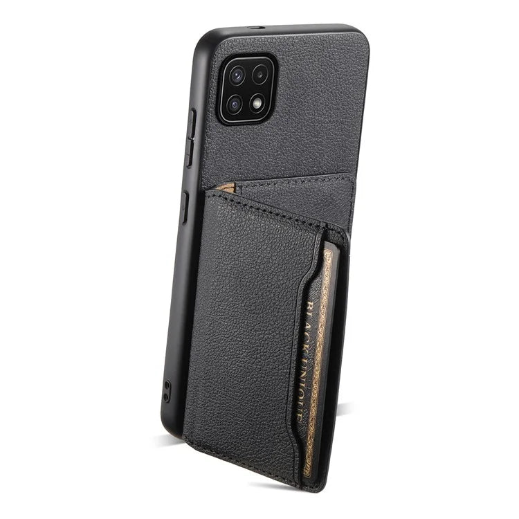 For Samsung Galaxy A22 5G (EU Version) Phone Case Calf Texture Card Slots Leather Back Cover