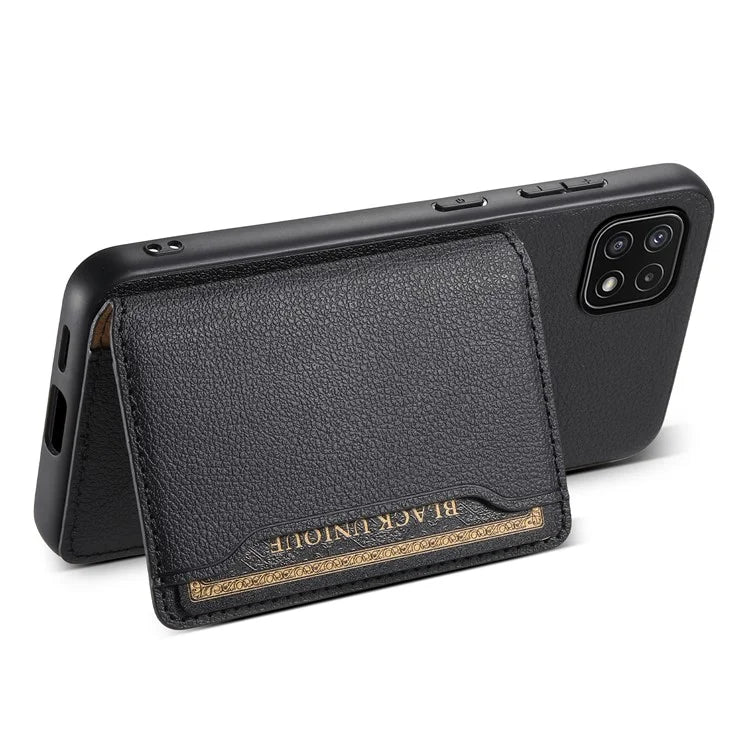 For Samsung Galaxy A22 5G (EU Version) Phone Case Calf Texture Card Slots Leather Back Cover