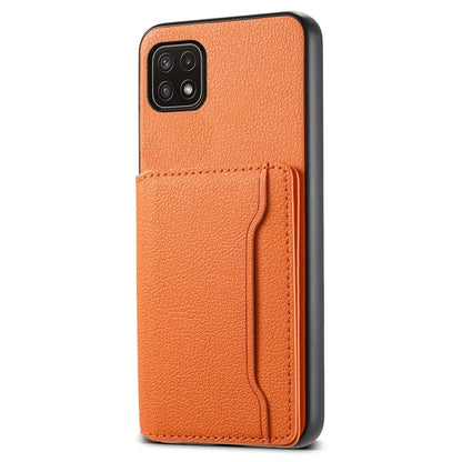 For Samsung Galaxy A22 5G (EU Version) Phone Case Calf Texture Card Slots Leather Back Cover