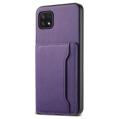 For Samsung Galaxy A22 5G (EU Version) Phone Case Calf Texture Card Slots Leather Back Cover