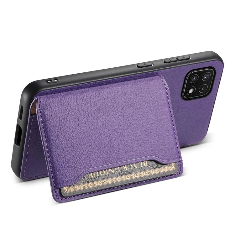For Samsung Galaxy A22 5G (EU Version) Phone Case Calf Texture Card Slots Leather Back Cover
