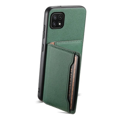 For Samsung Galaxy A22 5G (EU Version) Phone Case Calf Texture Card Slots Leather Back Cover