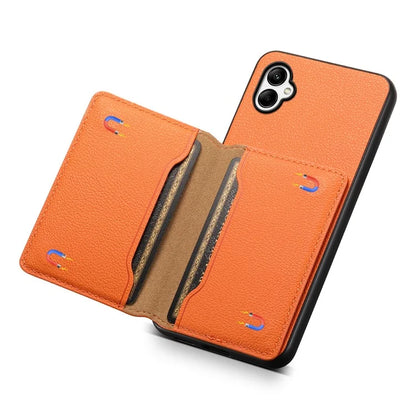 For Samsung Galaxy A05 4G Case Leather Magnetic Card Holder Slots Back Cover