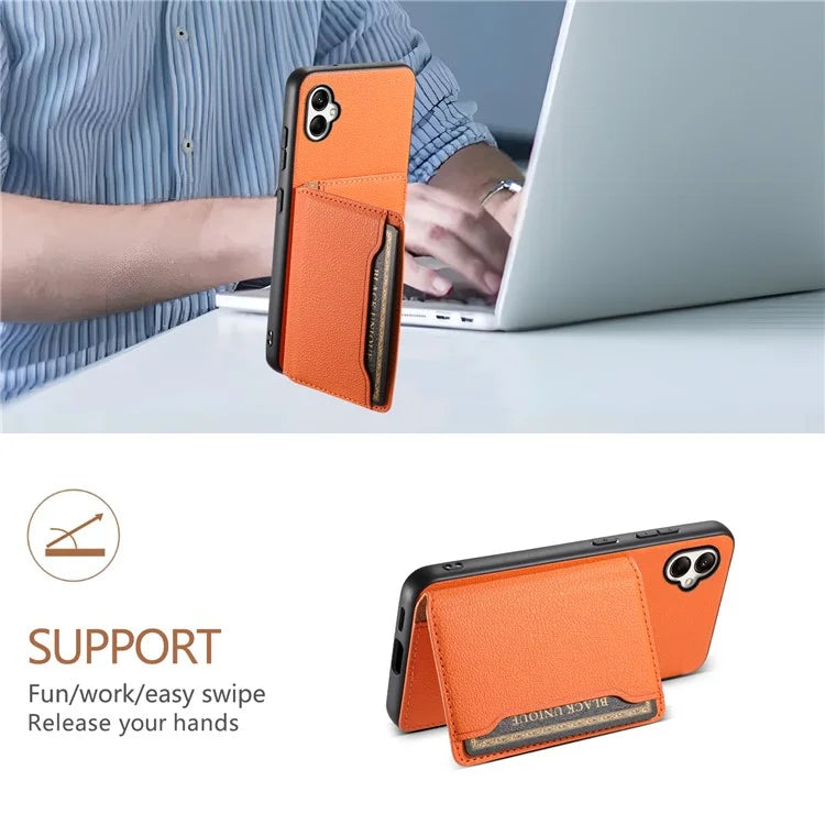For Samsung Galaxy A05 4G Case Leather Magnetic Card Holder Slots Back Cover