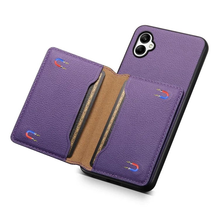 For Samsung Galaxy A05 4G Case Leather Magnetic Card Holder Slots Back Cover