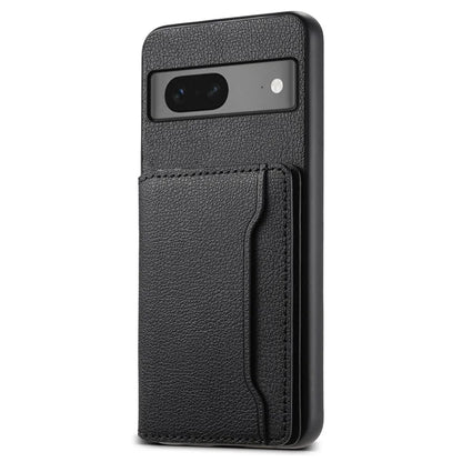 For Google Pixel 7 5G Kickstand Case Leather+PC+TPU Hybrid Phone Cover with Card Slots