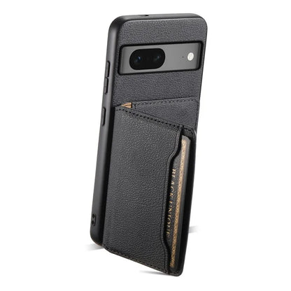 For Google Pixel 7 5G Kickstand Case Leather+PC+TPU Hybrid Phone Cover with Card Slots