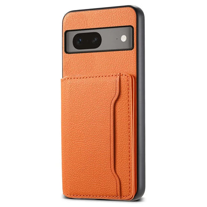 For Google Pixel 7 5G Kickstand Case Leather+PC+TPU Hybrid Phone Cover with Card Slots
