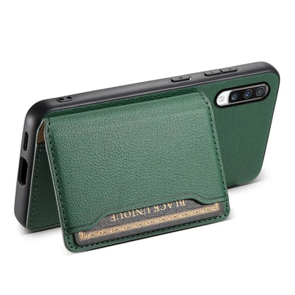 For Samsung Galaxy A70 Case Card Slots TPU+PC+PU Kickstand Phone Cover