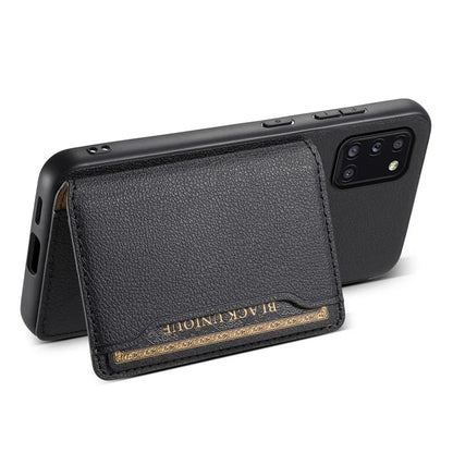 For Samsung Galaxy A31 Case Card Slots Kickstand Back Phone Cover with Calf Texture
