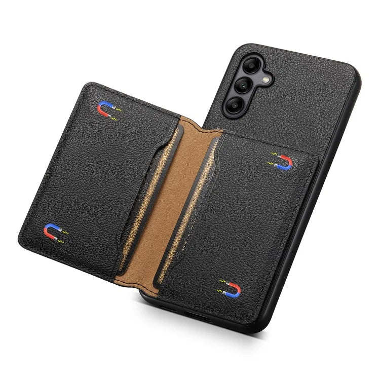 For Samsung Galaxy A05s 4G Calf Texture TPU+PC+PU Leather Phone Case Card Slots Kickstand Phone Cover