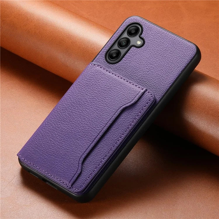 For Samsung Galaxy A05s 4G Calf Texture TPU+PC+PU Leather Phone Case Card Slots Kickstand Phone Cover