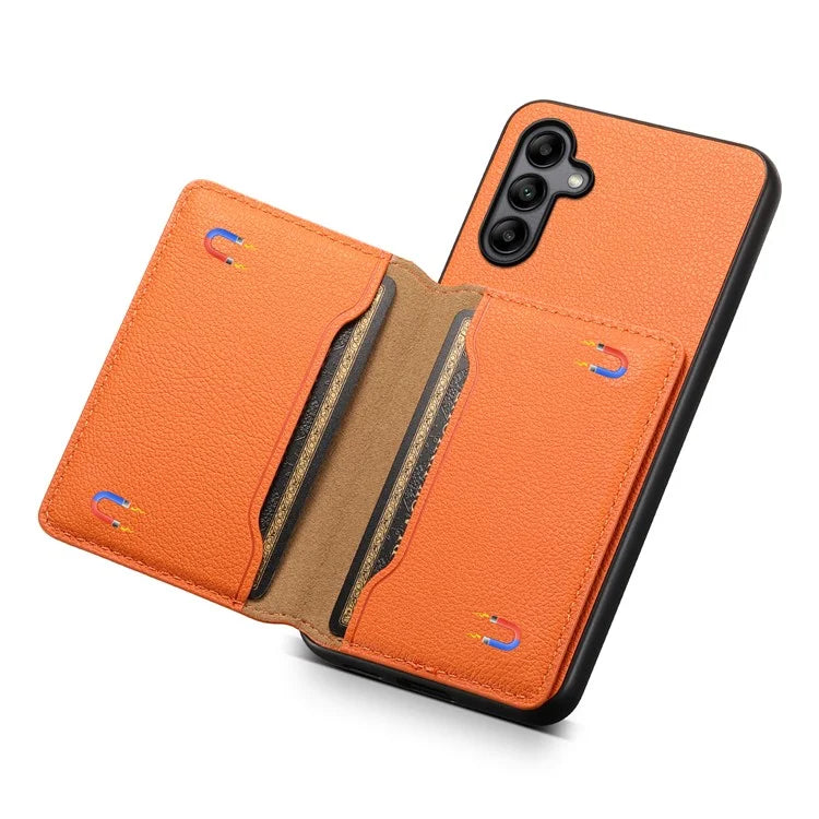 For Samsung Galaxy A05s 4G Calf Texture TPU+PC+PU Leather Phone Case Card Slots Kickstand Phone Cover