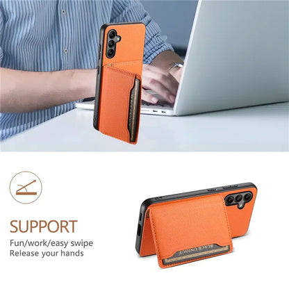 For Samsung Galaxy A05s 4G Calf Texture TPU+PC+PU Leather Phone Case Card Slots Kickstand Phone Cover