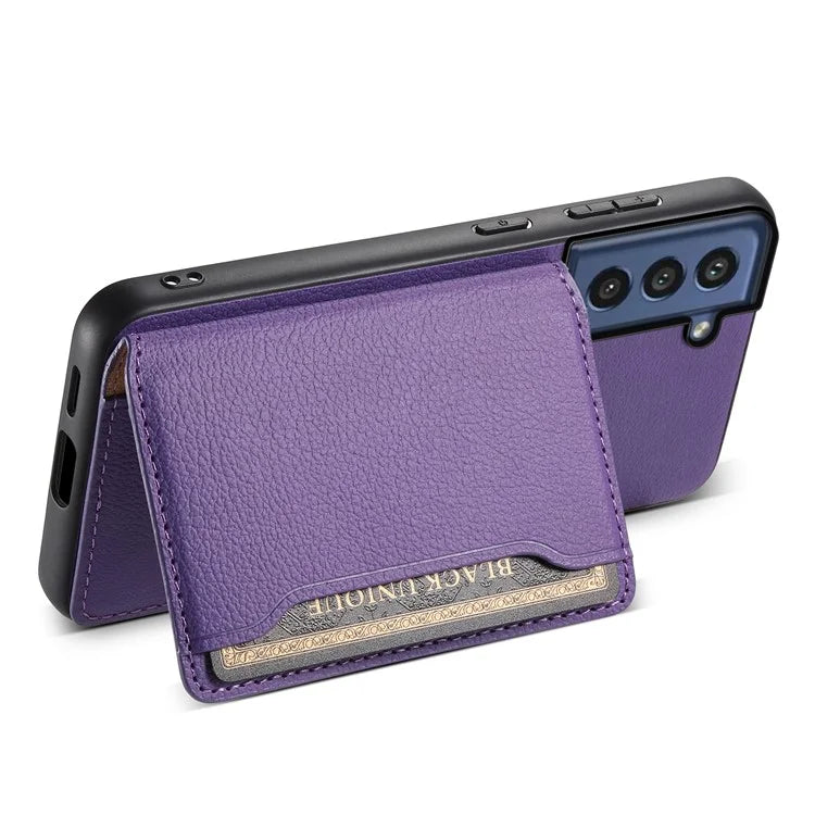 For Samsung Galaxy S21 FE 5G Phone Shell Phone Protective Cover Calf Texture Card Slots Case