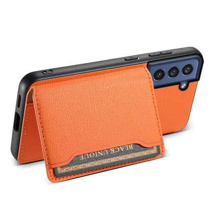 For Samsung Galaxy S21 FE 5G Phone Shell Phone Protective Cover Calf Texture Card Slots Case