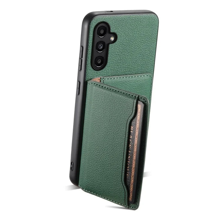 For Samsung Galaxy A13 5G Case TPU+PC+PU Kickstand Phone Cover with Card Slots