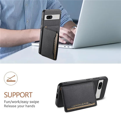 For Google Pixel 7a Case Card Slots Calf Texture Anti-drop Phone Cover