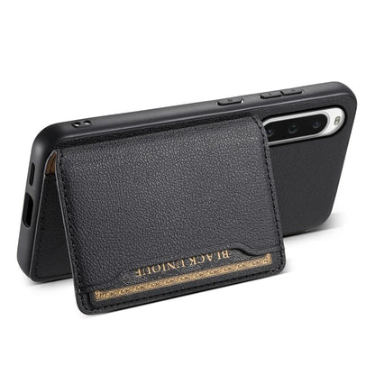 For Sony Xperia 10 V Case Kickstand Calf Texture Phone Back Protector