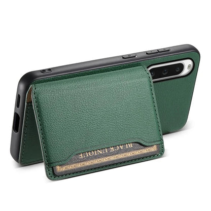 For Sony Xperia 10 V Case Kickstand Calf Texture Phone Back Protector