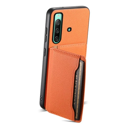 For Sony Xperia 10 IV 5G Phone Case Card Slots TPU+PC+PU Kickstand Cover