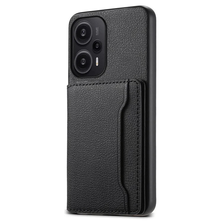 For Xiaomi Redmi Note 12 Turbo / Poco F5 5G Case Anti-dust Calf Texture Card Slots Phone Protective Cover