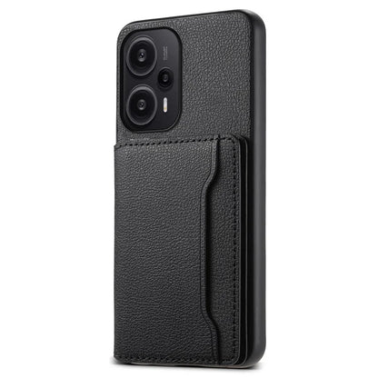 For Xiaomi Redmi Note 12 Turbo / Poco F5 5G Case Anti-dust Calf Texture Card Slots Phone Protective Cover
