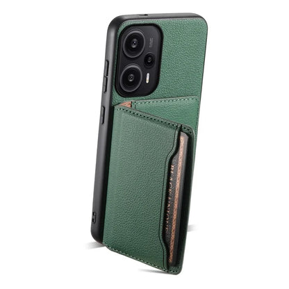 For Xiaomi Redmi Note 12 Turbo / Poco F5 5G Case Anti-dust Calf Texture Card Slots Phone Protective Cover