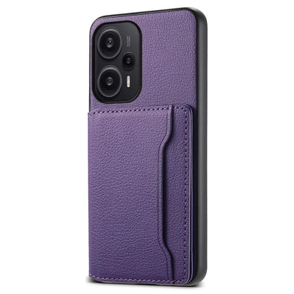 For Xiaomi Redmi Note 12 Turbo / Poco F5 5G Case Anti-dust Calf Texture Card Slots Phone Protective Cover