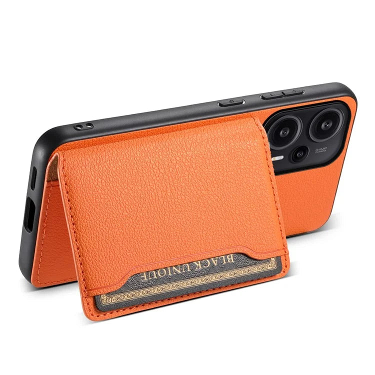 For Xiaomi Redmi Note 12 Turbo / Poco F5 5G Case Anti-dust Calf Texture Card Slots Phone Protective Cover