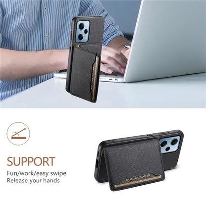 For Xiaomi Redmi Note 12 Pro 5G / 12 Pro Speed 5G / Poco X5 Pro 5G Case TPU+PC+PU Kickstand Phone Cover with Card