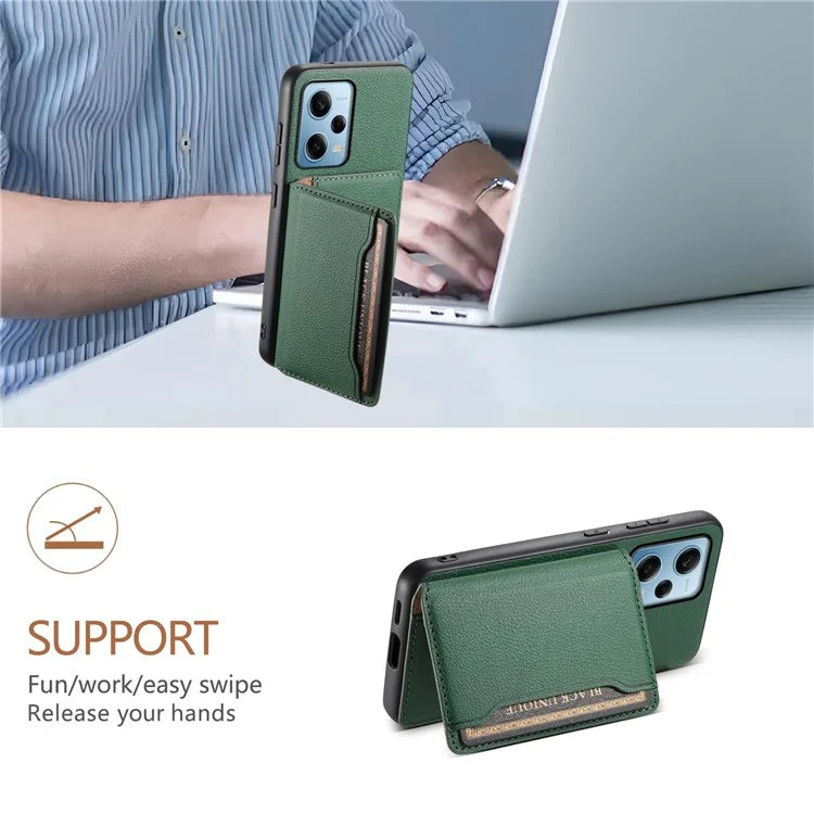For Xiaomi Redmi Note 12 Pro 5G / 12 Pro Speed 5G / Poco X5 Pro 5G Case TPU+PC+PU Kickstand Phone Cover with Card