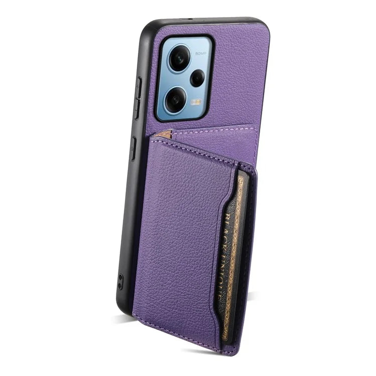 For Xiaomi Redmi Note 12 Pro 5G / 12 Pro Speed 5G / Poco X5 Pro 5G Case TPU+PC+PU Kickstand Phone Cover with Card