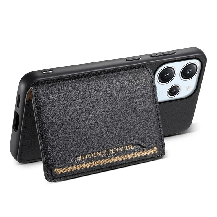 For Xiaomi Redmi Note 12R 5G / Redmi 12 5G (Global) / Redmi 12 4G Case Calf Texture Card Slots Shell